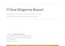 write a pe grade IT due diligence report